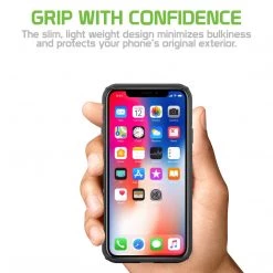 Cellet CCIPHX81BK - IPhone X Case, Slim Hard Case TPU And Durable PC Plastic That Provides All-Around Protection - Black