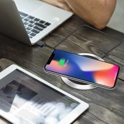 QI500 - Wireless Charging Pad, High Power 10 Watts (2.1 Amp) Ultra-Slim Wireless Charging Pad For Samsung Galaxy S9/S9 Plus, S8/S8 Plus, Galaxy Note 8, Apple IPhone X, 8/8 Plus And All Wireless (Qi) Enabled Devices By Cellet - Grey