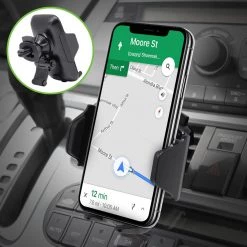 Full Catalog QI600 - 2-in-1 Wireless Charging Phone Mount, Fast Wireless Charging (10 Watt/2.1 Amp) Air Vent And Dashboard Phone Mount For Apple IPhone X, 8, 8 Plus, Samsung Galaxy S9/S9 Plus, S8/S8 Plus, Galaxy Note 8, And More - By Cellet