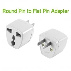 Full Catalog CNFPIN2 - Cellet Power Adapter - Round Pin To Flat Pin (2PACK)