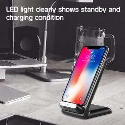 QI700 - 2 Coil Qi Wireless Charger (10Watt/2.1Amp), Wireless Charging Stand For Samsung Galaxy Note 8, Galaxy S8/S8 Plus, Apple IPhone X, 8/8 Plus And All Wireless (Qi) Enabled Devices – By Cellet - Black Full Catalog