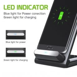 QI700 - 2 Coil Qi Wireless Charger (10Watt/2.1Amp), Wireless Charging Stand For Samsung Galaxy Note 8, Galaxy S8/S8 Plus, Apple IPhone X, 8/8 Plus And All Wireless (Qi) Enabled Devices – By Cellet - Black Full Catalog