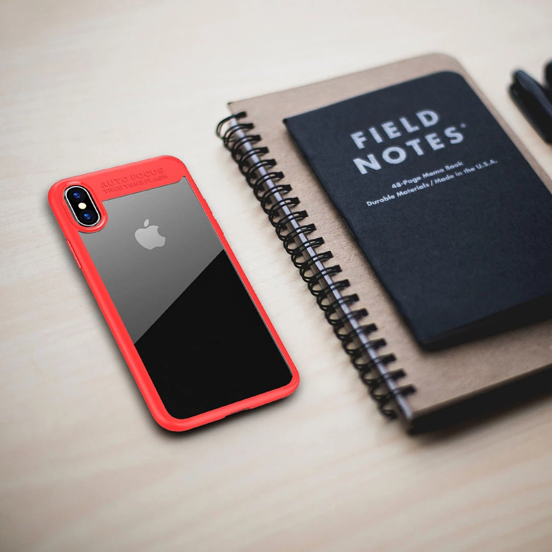 Cellet Full Catalog CCIPHXHRD - IPhone X Slim Transparent Case With Red TPU Frame For All-Around Protection 3 Cellet Full Catalog CCIPHXHRD - IPhone X Slim Transparent Case With Red TPU Frame For All-Around Protection