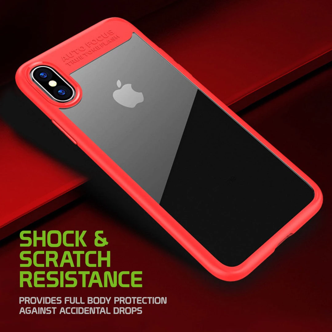 Cellet Full Catalog CCIPHXHRD - IPhone X Slim Transparent Case With Red TPU Frame For All-Around Protection 7 Cellet Full Catalog CCIPHXHRD - IPhone X Slim Transparent Case With Red TPU Frame For All-Around Protection