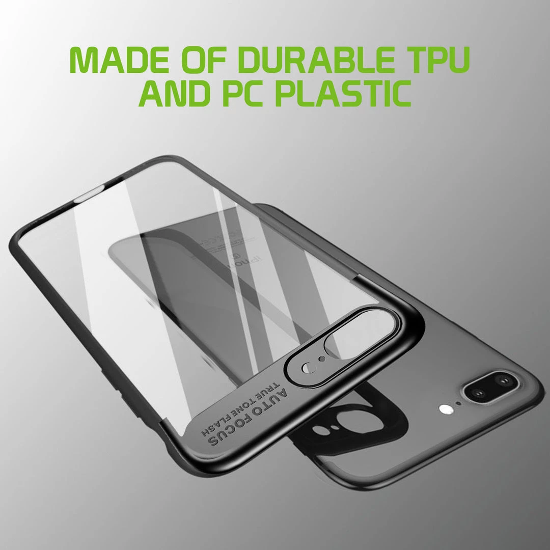 CCIPH8PHBK - IPhone 8 / 7 Plus, Slim Transparent Case With TPU Frame For Apple IPhone 8 Plus By Cellet - Black / Clear 3 CCIPH8PHBK - IPhone 8 / 7 Plus, Slim Transparent Case With TPU Frame For Apple IPhone 8 Plus By Cellet - Black / Clear