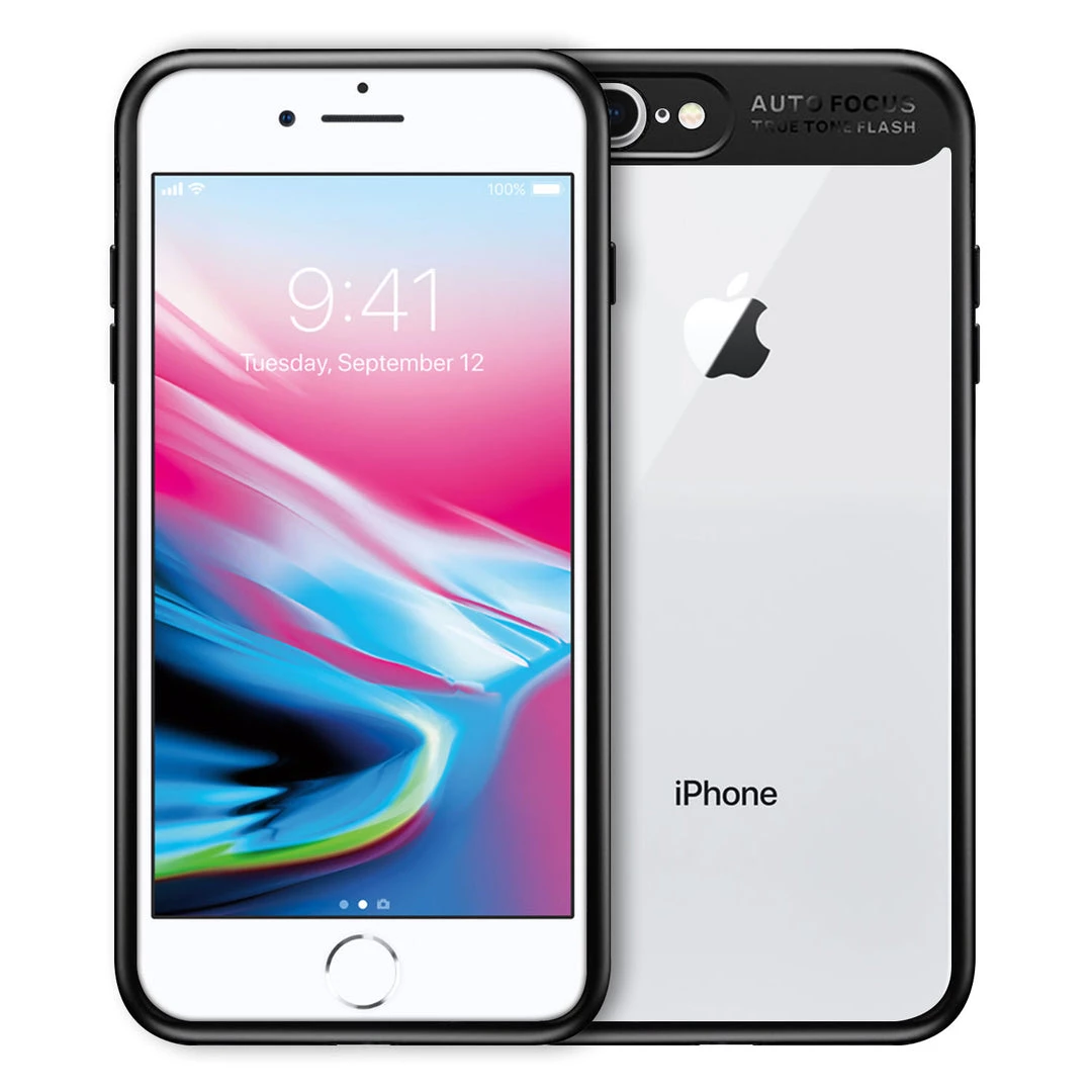 CCIPH8PHBK - IPhone 8 / 7 Plus, Slim Transparent Case With TPU Frame For Apple IPhone 8 Plus By Cellet - Black / Clear 7 CCIPH8PHBK - IPhone 8 / 7 Plus, Slim Transparent Case With TPU Frame For Apple IPhone 8 Plus By Cellet - Black / Clear