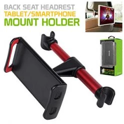 Full Catalog PH350RD - Universal Back Seat Headrest Tablet/Phone Mount Holder With 360 Degree Rotation For Apple IPad/Pro/Mini, IPhone X/8/8 Plus, Galaxy Tab S3, Note 8, Surface Pro 4, Etc. (fits Up To 8”) By Cellet - Red