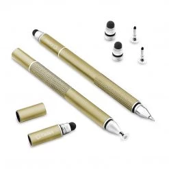 Full Catalog PENDISCGD - 3 In 1 Stylus Pen (Ballpoint Pen, Precision Clear Disc Pen, Capacitive Stylus Pen), 2 Stylus Pens With Replacement Tips For Apple IPads, IPhones, Tablets, Androids And More By Cellet - Gold