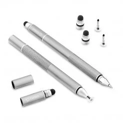 Full Catalog PENDISCSL - 3 In 1 Stylus Pen (Ballpoint Pen, Precision Clear Disc Pen, Capacitive Stylus Pen), 2 Stylus Pens With Replacement Tips For Apple IPads, IPhones, Tablets, Androids And More By Cellet - Gray