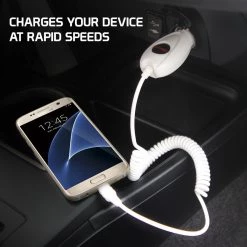 PMICRO1BK - High Powered 5 Watt (1 Amp) Micro USB Coiled Cable (5.7 Ft.) Car Charger By Cellet - Black Full Catalog