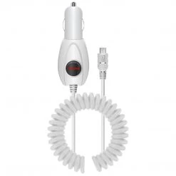 PMICRO1WT - High Powered 5 Watt (1 Amp) Micro USB Coiled Cable (5.7 Ft.) Car Charger By Cellet - White Full Catalog