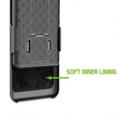 HLSAMS9P - Shell Holster Kickstand Case With Spring Belt Clip For Samsung Galaxy S9 Plus – Black – By Cellet