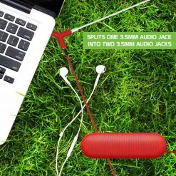 GoCellet Full Catalog CNY23 - 3 Pack Key Chain Aux Audio Sound Splitter 3.5mm Male To Dual 3.5mm Female Adapter