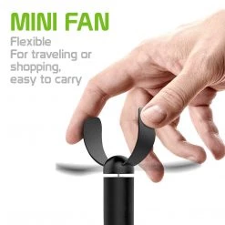 Cellet FANUSBA - Portable USB Fan With Flexible Neck For Laptops, Notebooks, Power Banks And More USB A Enabled Devices - Black