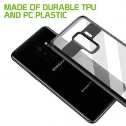 Cellet Full Catalog CCSAMS9PHBK- Slim Transparent Case Cover With TPU Frame - Galaxy S9 Plus