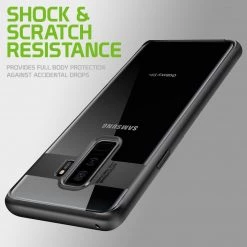 Cellet Full Catalog CCSAMS9PHBK- Slim Transparent Case Cover With TPU Frame - Galaxy S9 Plus