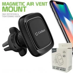 RHVMAG100 - Cellet Extra Strength Magnetic Air Vent Phone Holder Mount With 360 Rotation & Tightening Knob For Smartphones - Black Full Catalog