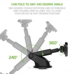 GoCellet Full Catalog RHSUMAG200 -Magnetic Car Dashboard & Windshield Phone Holder Mount, 360 Rotation, Extendable Arm
