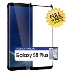 SGSAMS8PFG - Samsung Galaxy S8 Plus Adhesive Screen Protector, Premium Adhesive Full Coverage Tempered Glass Screen Protector For Samsung Galaxy S8 Plus By Cellet