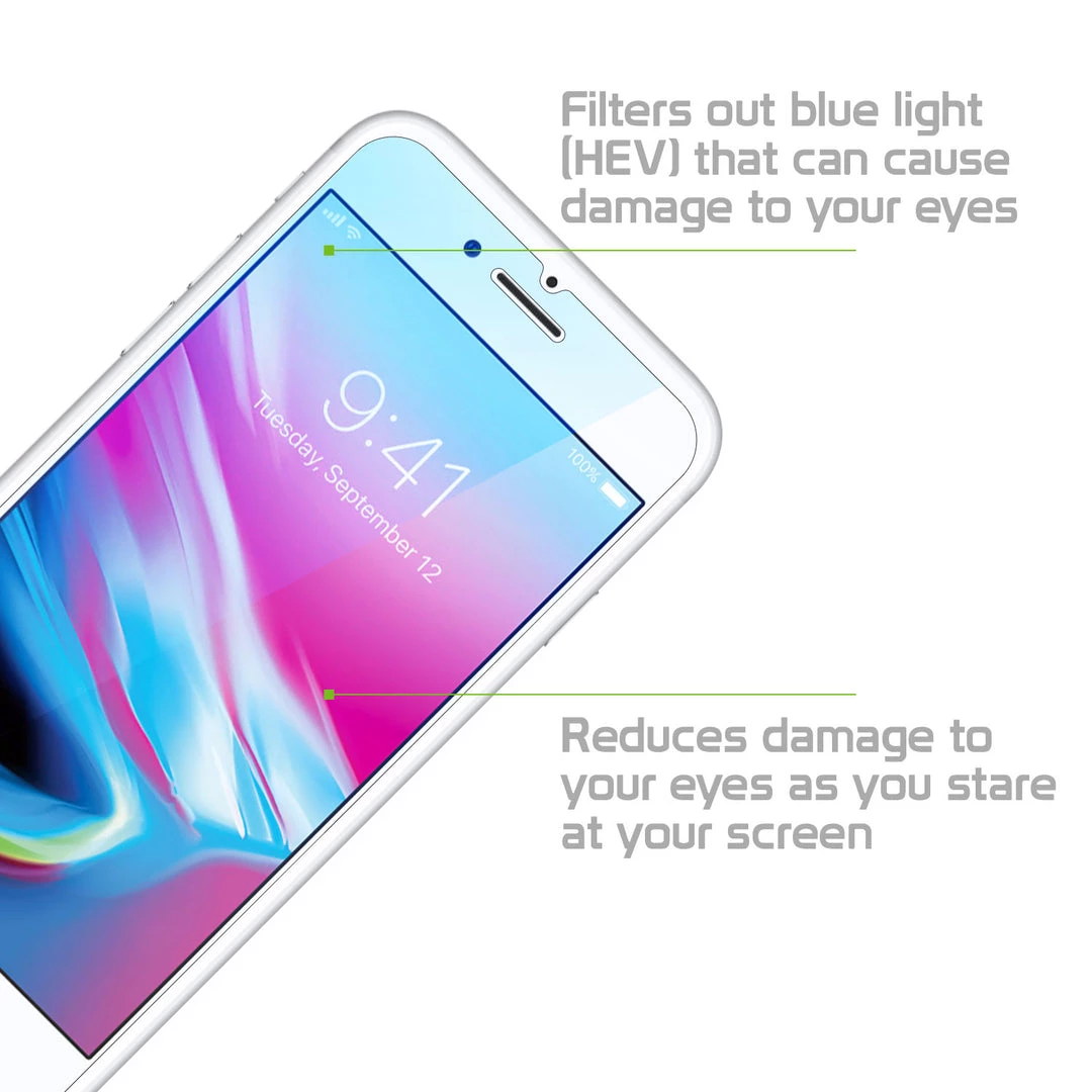 Cellet SGIPH8BL - Anti-Blue Light (Eye Protection) Tempered Glass For IPhone SE 2020, 8, 7, 6S, & 6 Full Catalog 3 Cellet SGIPH8BL - Anti-Blue Light (Eye Protection) Tempered Glass For IPhone SE 2020, 8, 7, 6S, & 6 Full Catalog