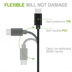 Cellet DCA33XBK - Durable 3.3ft (1m) Type C Data Cable, Fast Charging (2.4Amp)/Data Sync Cable For Samsung Galaxy S9/S9 Plus, Galaxy Note 8, Google Pixel 2XL, LG V30 And Other Devices – Black Full Catalog