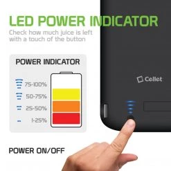 Cellet Wholesale BSAMS9BK - Samsung Galaxy S9, 5000mAh Rechargeable External Power Case For Samsung Galaxy S9 - Black - By Cellet (Fingerprint Access Is Not Available With This Case)