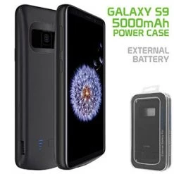 Cellet Wholesale BSAMS9BK - Samsung Galaxy S9, 5000mAh Rechargeable External Power Case For Samsung Galaxy S9 - Black - By Cellet (Fingerprint Access Is Not Available With This Case)