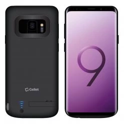 Cellet Wholesale BSAMS9BK - Samsung Galaxy S9, 5000mAh Rechargeable External Power Case For Samsung Galaxy S9 - Black - By Cellet (Fingerprint Access Is Not Available With This Case)