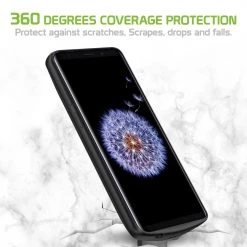 Cellet Wholesale Full Catalog BSAMS9PBK - Samsung Galaxy S9 Plus, 6000mAh Rechargeable External Power Case For Samsung Galaxy S9 Plus - Black - By Cellet (Fingerprint Access Is Not Available With This Case)