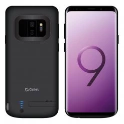 Cellet Wholesale Full Catalog BSAMS9PBK - Samsung Galaxy S9 Plus, 6000mAh Rechargeable External Power Case For Samsung Galaxy S9 Plus - Black - By Cellet (Fingerprint Access Is Not Available With This Case)