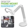 PH118ESL - Dashboard, Windshield And Desktop Phone Mount With 360 Degree Rotation And Adjustable Folding Arms For Samsung Galaxy S9/S9 Plus, S8/S8 Plus, Galaxy Note 8, Apple IPhone X, 8/8 Plus, Google Pixel 2XL, LG V30 And More – Silver - By Cellet Full Catalog