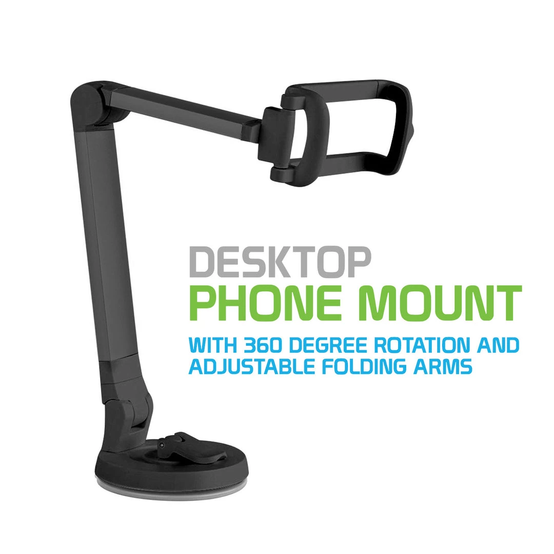 PH118EBK - Desktop Phone Mount With 360 Degree Rotation And Adjustable Folding Arms For Samsung Galaxy Note 9, S9/S9 Plus, S8/S8 Plus, Apple IPhone XS Max, XR, X, 8/8 Plus, Google Pixel 2XL, LG V30 And More – Black - By Cellet Full Catalog 2 PH118EBK - Desktop Phone Mount With 360 Degree Rotation And Adjustable Folding Arms For Samsung Galaxy Note 9, S9/S9 Plus, S8/S8 Plus, Apple IPhone XS Max, XR, X, 8/8 Plus, Google Pixel 2XL, LG V30 And More – Black - By Cellet Full Catalog