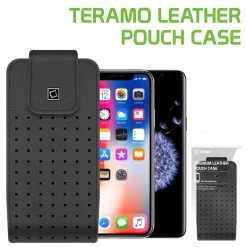 LTERMEDB - Cellet Teramo Leather Pouch For Apple IPhone 13 Pro, 12 Pro, X, 8, 7, 6S, 6, Samsung Galaxy S21, S20, S10, S9 And More (Fits With Slim Case On) Full Catalog