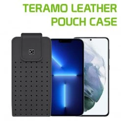 LTERMEDB - Cellet Teramo Leather Pouch For Apple IPhone 13 Pro, 12 Pro, X, 8, 7, 6S, 6, Samsung Galaxy S21, S20, S10, S9 And More (Fits With Slim Case On) Full Catalog