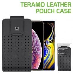 LTERLAGB - Cellet Teramo Leather Pouch For Samsung Galaxy S9 Plus, Galaxy S8 Plus, IPhone 8 Plus, 7 Plus, 6S Plus And More(Fits With Slim Case On)
