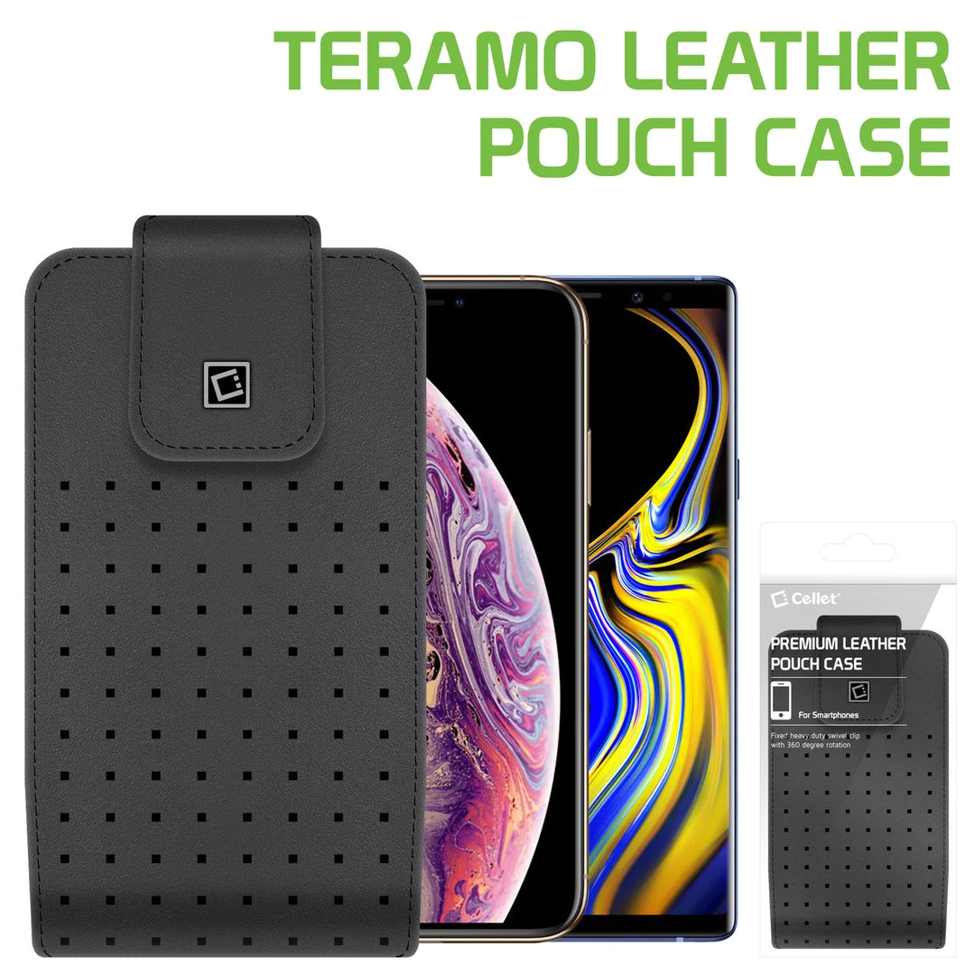 LTERLAGB - Cellet Teramo Leather Pouch For Samsung Galaxy S9 Plus, Galaxy S8 Plus, IPhone 8 Plus, 7 Plus, 6S Plus And More(Fits With Slim Case On) 1 LTERLAGB - Cellet Teramo Leather Pouch For Samsung Galaxy S9 Plus, Galaxy S8 Plus, IPhone 8 Plus, 7 Plus, 6S Plus And More(Fits With Slim Case On)