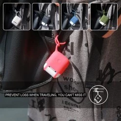 SCPODRD - AirPods Case, Protective Silicone Case Cover For AirPods (AirPods Strap Included) By Cellet - Red