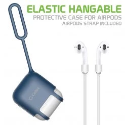 SCPODBL - AirPods Case, Protective Silicone Case Cover For AirPods (AirPods Strap Included) By Cellet - Blue Full Catalog