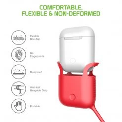 SCPODGR - AirPods Case, Protective Silicone Case Cover For AirPods (AirPods Strap Included) By Cellet - Green