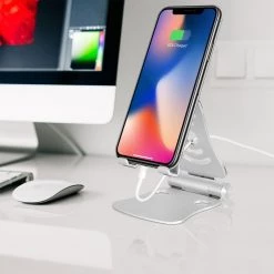 GoCellet Full Catalog PHALUSL - Table Desktop Phone Stand Smartphone Holder, Portable Resilient Aluminum -Silver 12 GoCellet Full Catalog PHALUSL - Table Desktop Phone Stand Smartphone Holder, Portable Resilient Aluminum -Silver