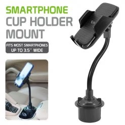 PHC18CN - Heavy Duty Cup Holder Mount For Apple IPhone XS, XR, X, 8/8 Plus, Samsung Galaxy Note 9, Galaxy S9/S9 Plus, S8/S8 Plus And Other3.5 Inch Smartphones – By Cellet