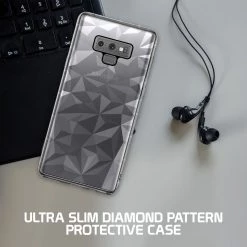 Cellet CCSAMN9PG - Samsung Galaxy Note 9 Ultra Slim Diamond Pattern Protective Case Cover - Clear