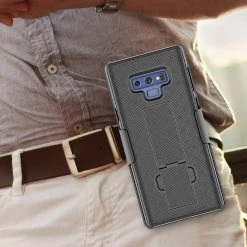 HLSAMN9 - Shell Holster Kickstand Case With Spring Belt Clip For Samsung Galaxy Note 9 – Black – By Cellet Full Catalog
