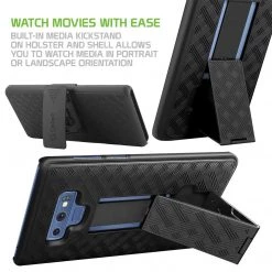 HLSAMN9 - Shell Holster Kickstand Case With Spring Belt Clip For Samsung Galaxy Note 9 – Black – By Cellet Full Catalog