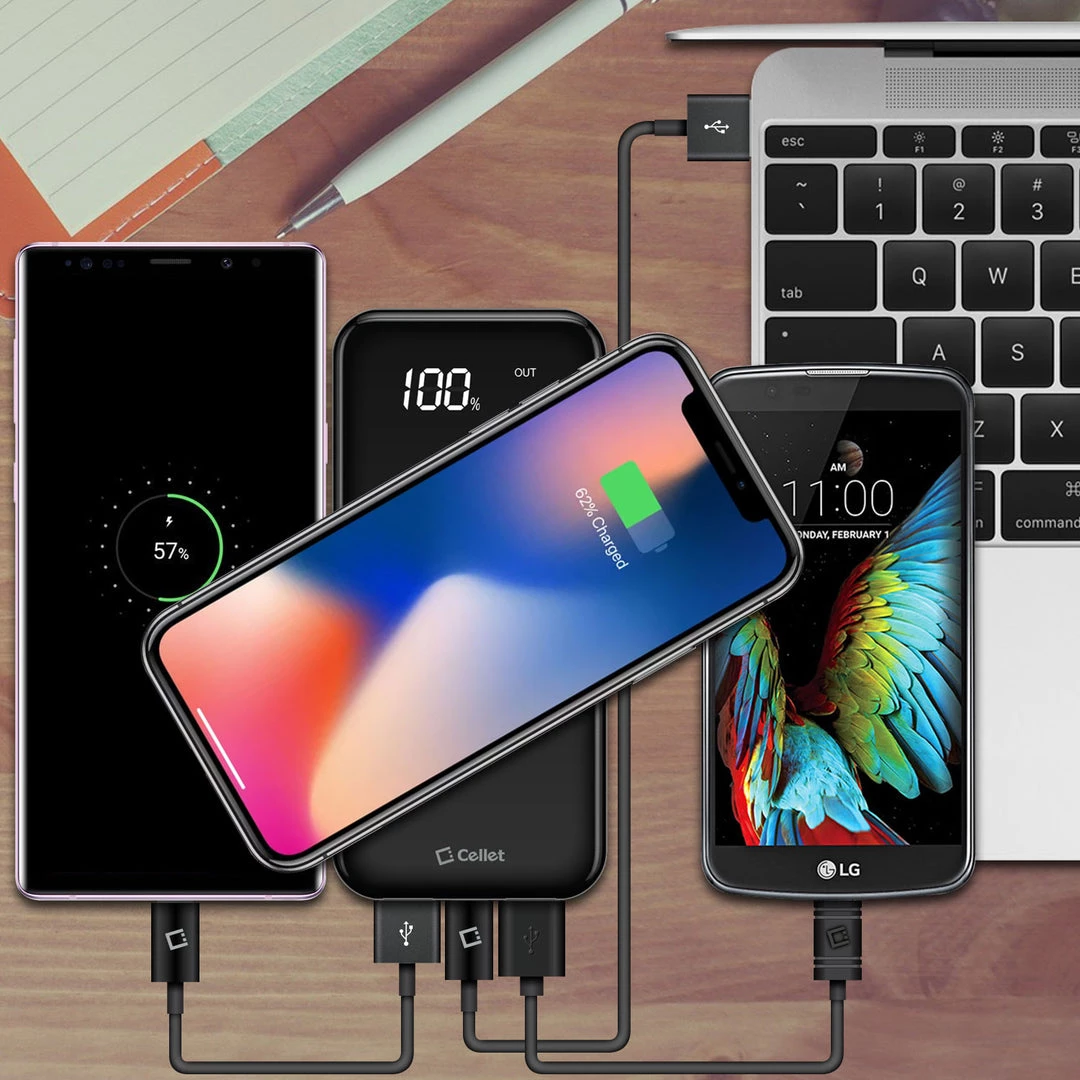 GoCellet QI1000BK -Wireless Portable Charger 10000 MAh Power Bank, Built In USB/USB C/Micro USB Ports Full Catalog 9 GoCellet QI1000BK -Wireless Portable Charger 10000 MAh Power Bank, Built In USB/USB C/Micro USB Ports Full Catalog