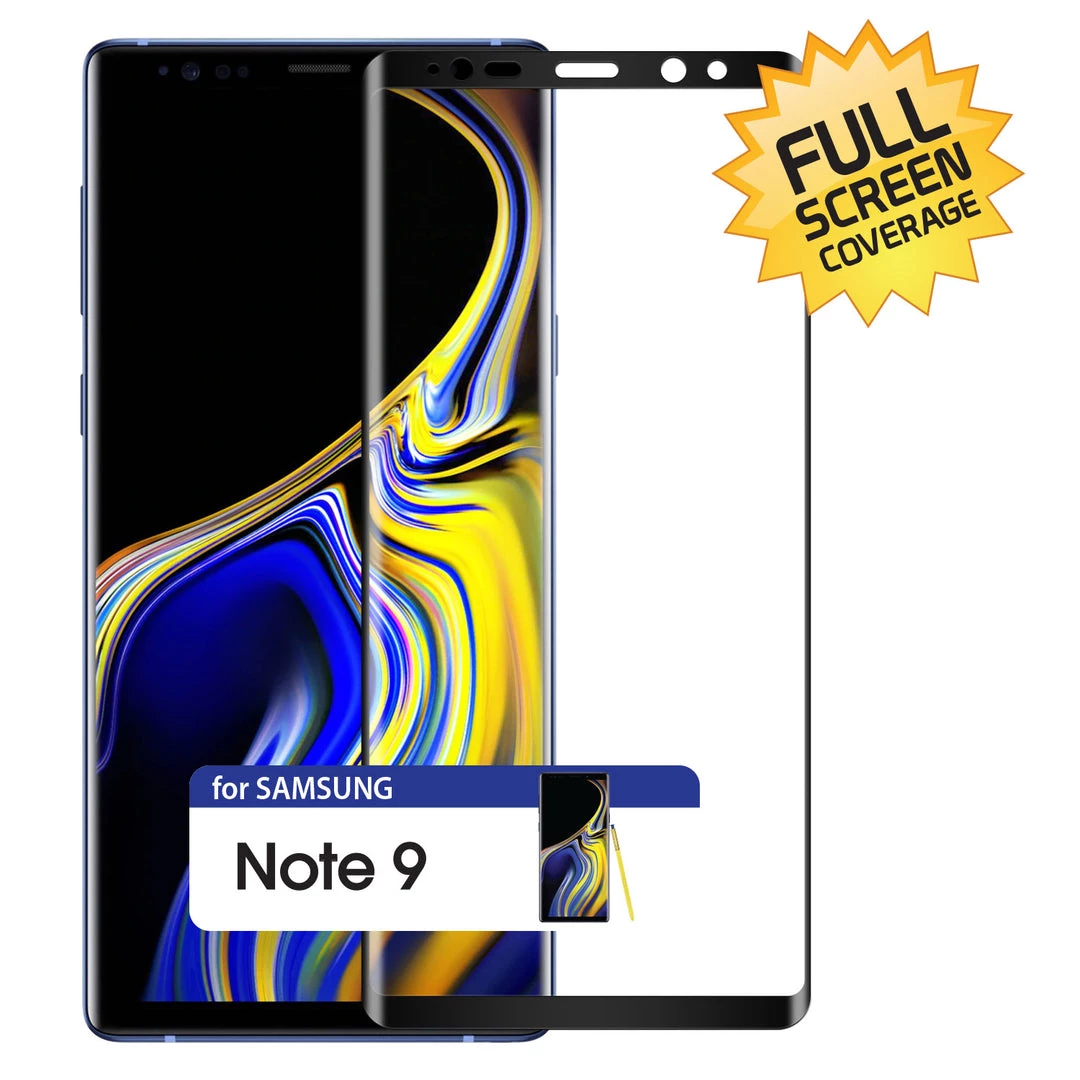 Cellet SGSAMN9F- Full Coverage Screen Protector 9H Hardness Tempered Glass - Samsung Galaxy Note 9 1 Cellet SGSAMN9F- Full Coverage Screen Protector 9H Hardness Tempered Glass - Samsung Galaxy Note 9