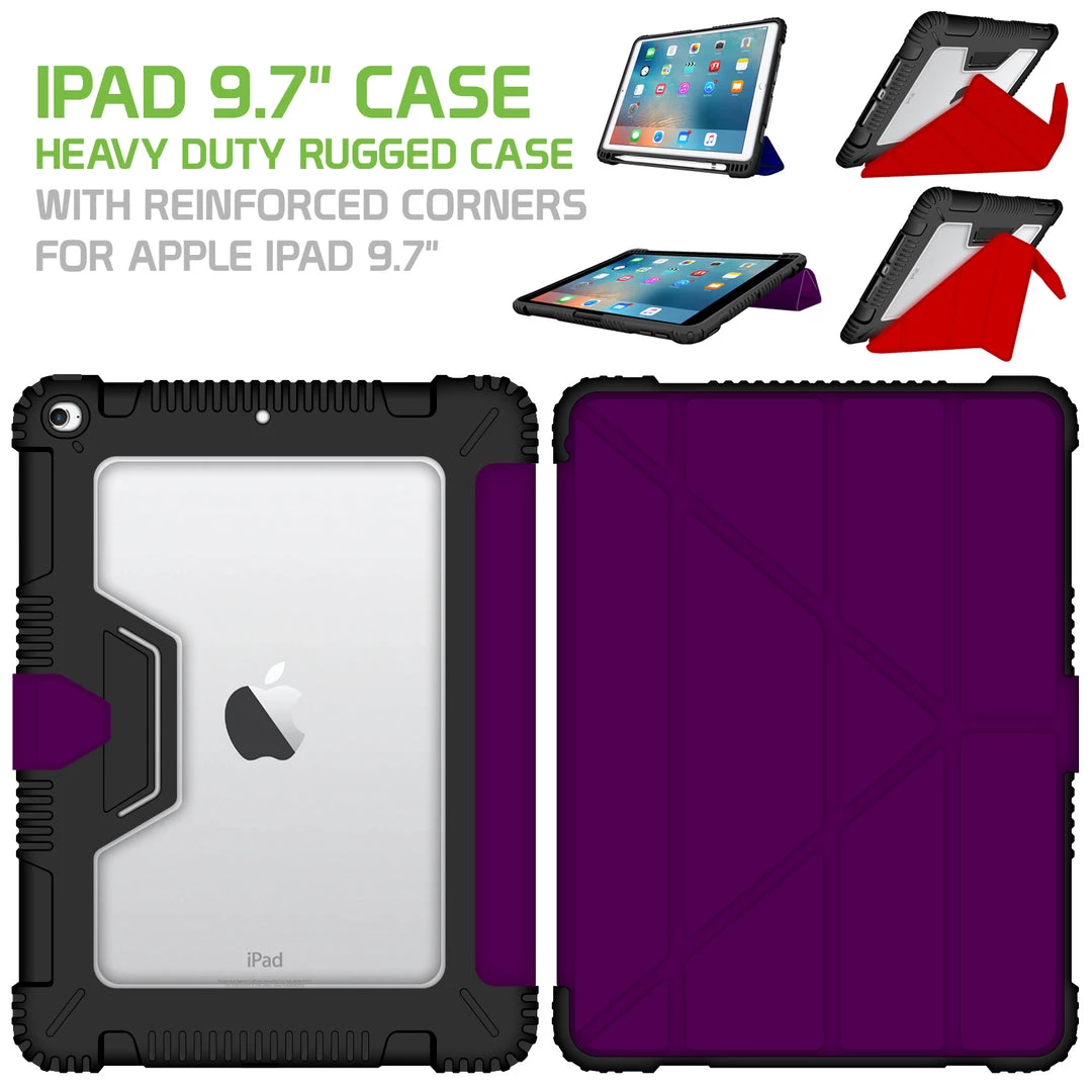 Cellet CCIPD97PR - IPad 9.7" Case, Heavy Duty Rugged Case With Reinforced Corners For Apple IPad 9.7" - Purple Full Catalog 1 Cellet CCIPD97PR - IPad 9.7" Case, Heavy Duty Rugged Case With Reinforced Corners For Apple IPad 9.7" - Purple Full Catalog