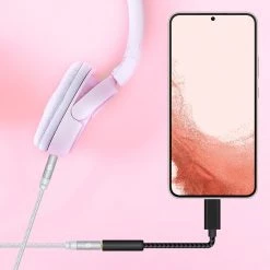GoCellet DCAFEMB -USB C To 3.5mm Female Headphone Adapter, Heavy Duty Nylon Braided Audio Converter