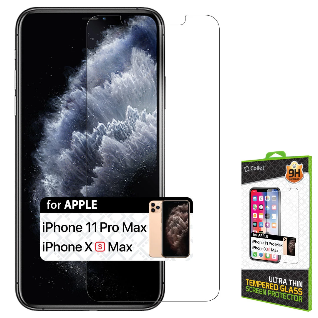 GoCellet SGIPHXSM - Tempered Glass Screen Protector, 9H Hardness - IPhone 11 Pro Max & XS Max Full Catalog 1 GoCellet SGIPHXSM - Tempered Glass Screen Protector, 9H Hardness - IPhone 11 Pro Max & XS Max Full Catalog