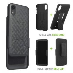 GoCellet HLIPHXR- IPhone XR Belt Clip Holster & Shell Case With Kickstand Heavy Duty Protection Full Catalog